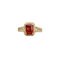 Red Emerald Lady Ring 18K