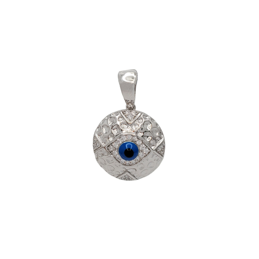Round Evil Eye Pendant (Silver)