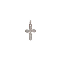 Cubic Zirconia Baguette Cross Pendant (Silver)