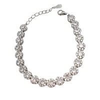 Zirconia Honeycomb Tennis Bracelet (Silver)