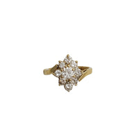 Zirconia Halo Flower Ring (14K)