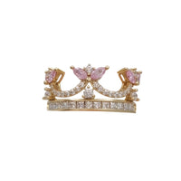 Crown Three head Ring 14K