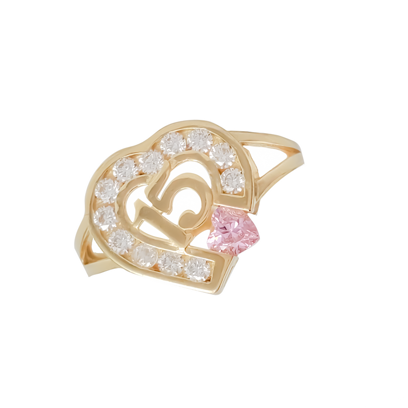 15th Birthday XV's Ring 14K