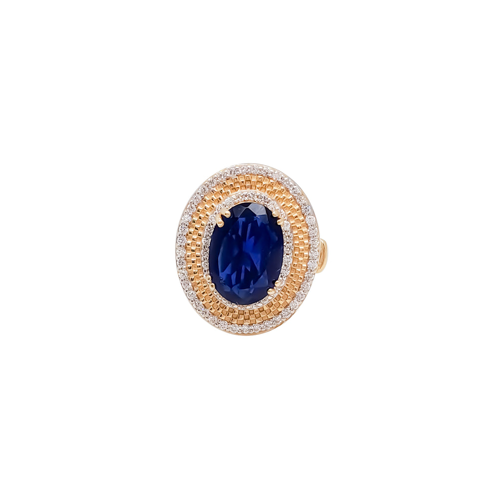 Oval Tanzanite Stone Ring 14K