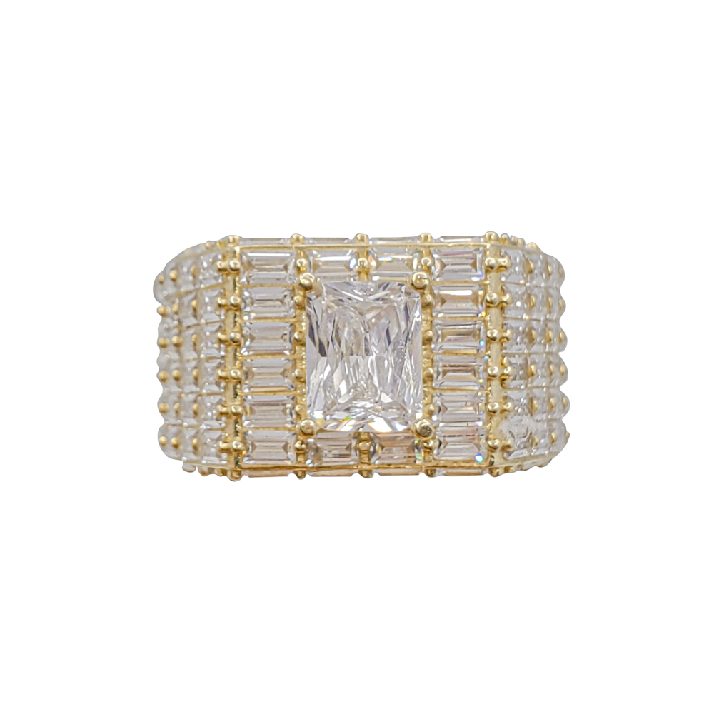 Eternity Emerald Zirconia Iced-Out Ring 14K