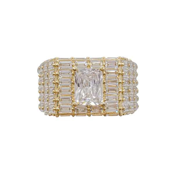 Eternity Emerald Zirconia Iced-Out Ring 14K