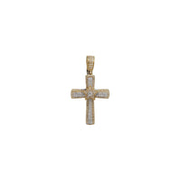 Diamond Two-Tone Cross With Star Pendant (14K)