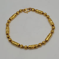 Round Ball Bullet Bracelet Yellow Gold (24K)