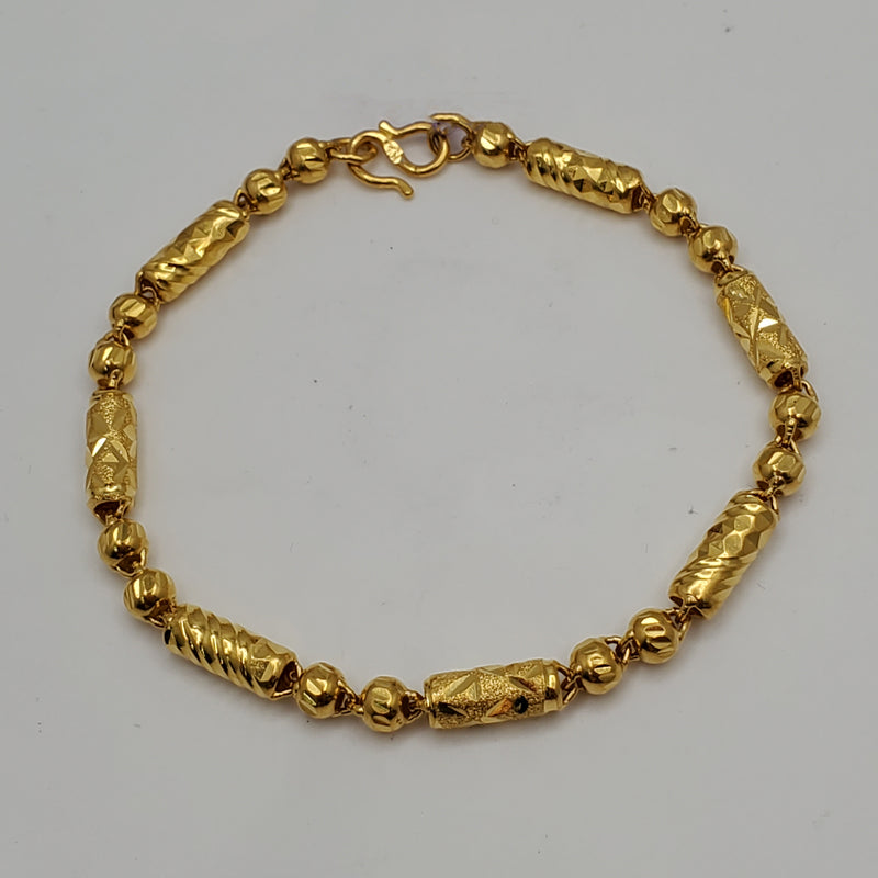 Round Ball Bullet Bracelet Yellow Gold (24K)