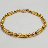 Round Ball Bullet Bracelet Yellow Gold (24K)