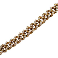 Iced-Out Diamond Cuban Bracelet (14K)
