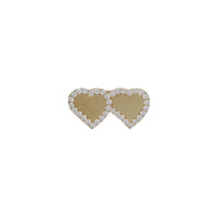 Cubic Zirconia Double-Heart Ring (14K)