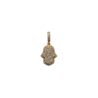Diamond Hamsa Hand Pendant (14K)