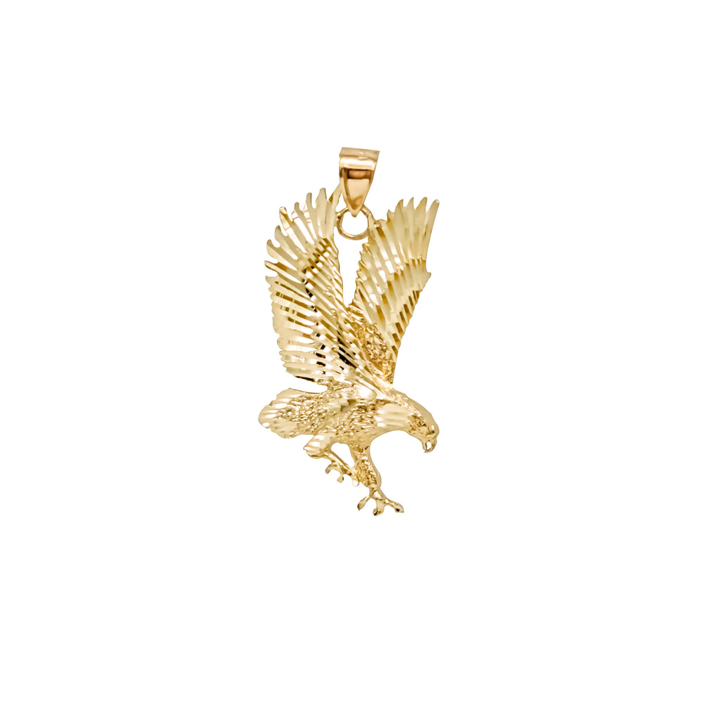 Hawk to Land Pendant (14K)