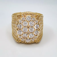 Iced-Out Round cut Ring (14K)