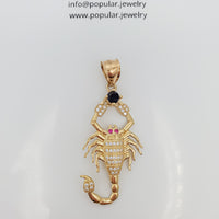 Iced-Out Scorpion CZ Pendant (14K)