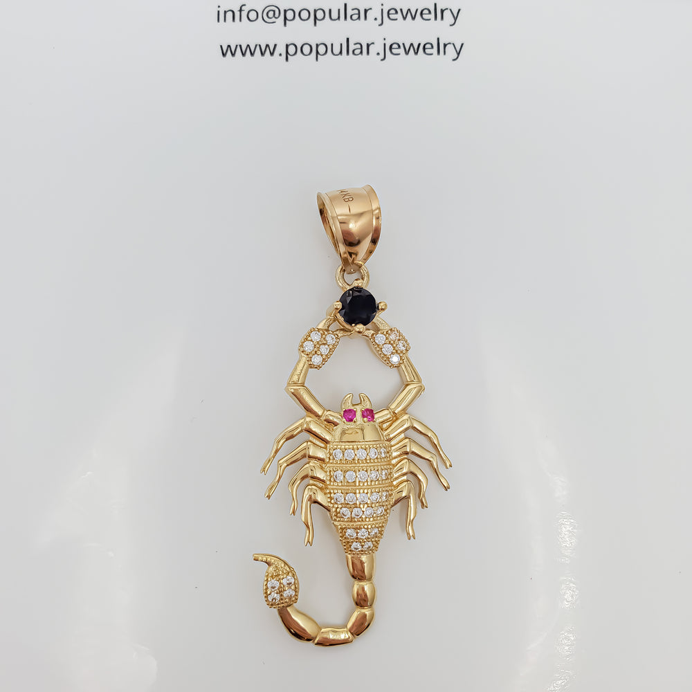 Iced-Out Scorpion CZ Pendant (14K)