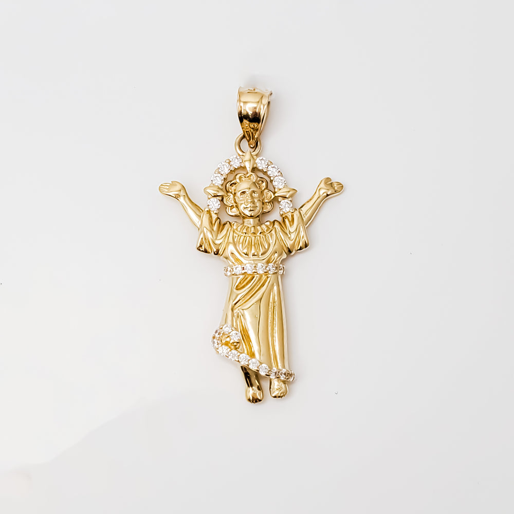 Baby Jesus CZ Pendant (14K)