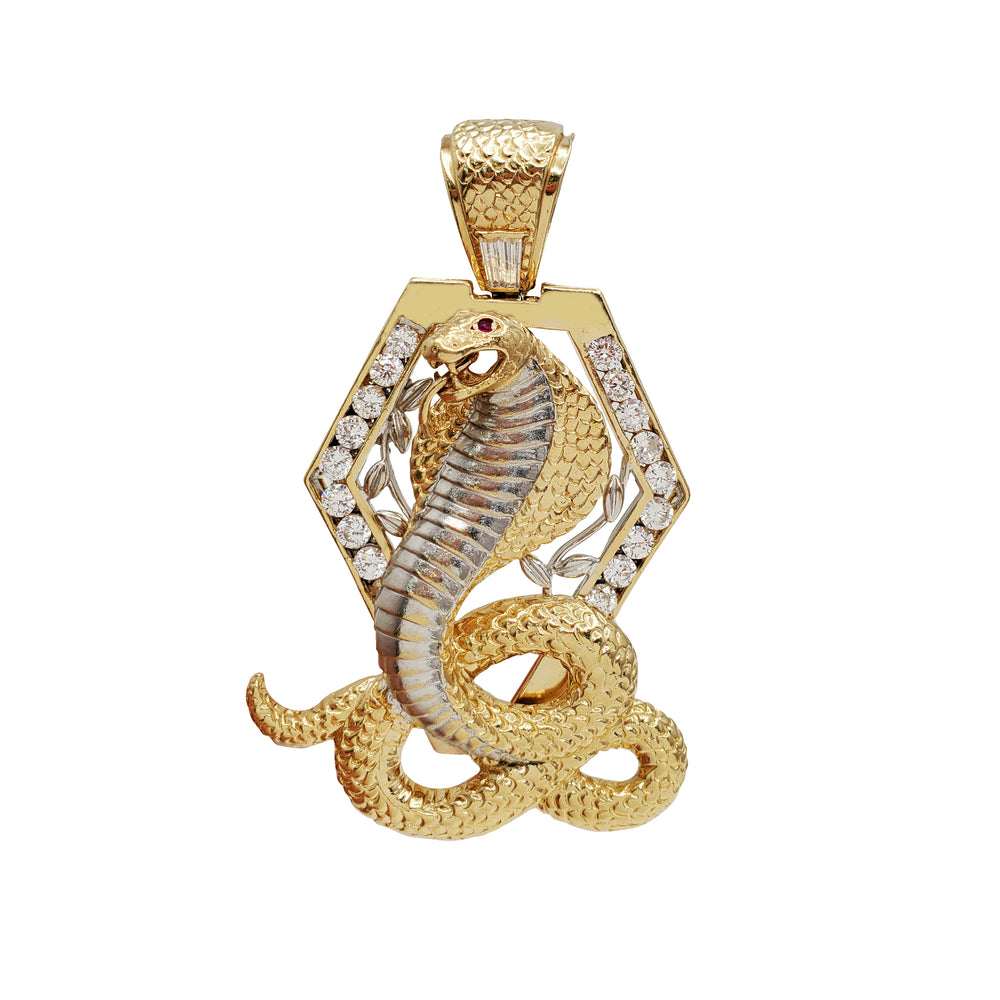 Zirconia Cobra Pendant (14K)