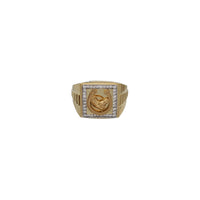 Cubic Zirconia Horse Pendant Ring (18K)