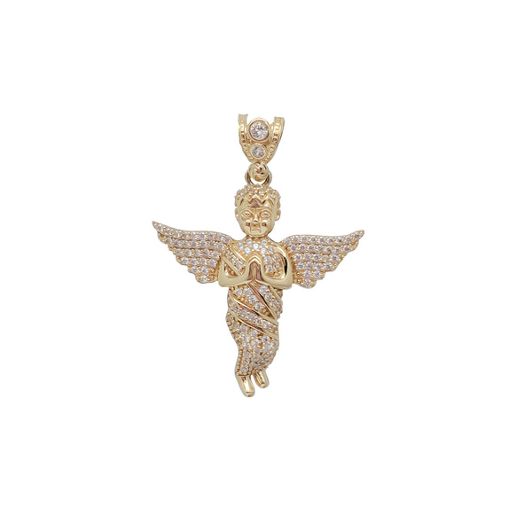Iced-Out Angel Pendant (14K)