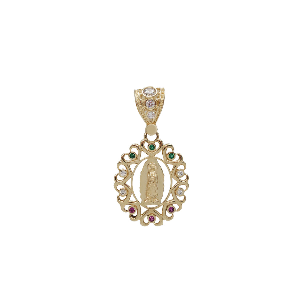 Colorful Virgin Mary Pendant (14K)