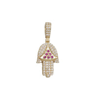 Iced-Out Hamsa Pendant (14K)