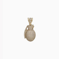Cubic Zirconia Grenade Pendant (14K)
