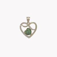 Cubic Zirconia Heart Pendant (14K)