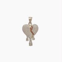 Cubic Zirconia Broken Heart (14K)