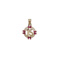 Cubic Zirconia 15 Anniversary Pendant (14K)