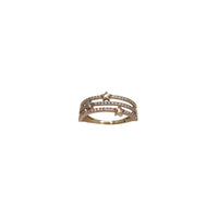 Cubic Zirconia Split-Band Star Ring (14K)