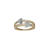Zirconia Heart Split-Band (14K)