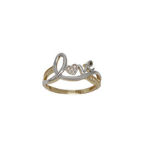 Two Tone Zirconia Lady Ring (14K)