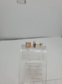 Cubic Zirconia Heart Earring (14K)