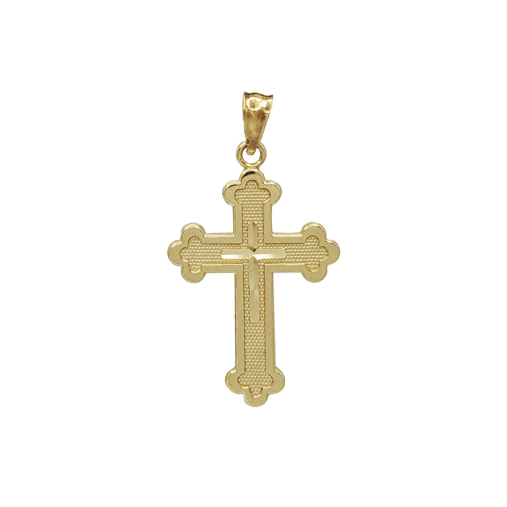 Diamond-Cut Cross Pendant (10K)