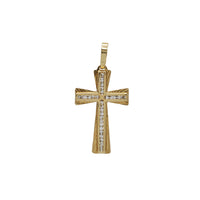Zirconia Diamond-Cut Cross Pendant (10K)