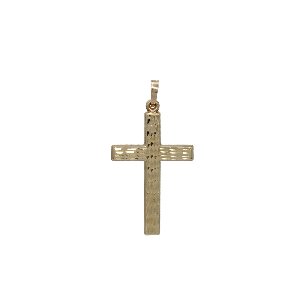 Diamond-Cut Cross Pendant (10K)