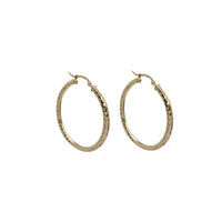 Diamond-Cut Hoop Earrings (14K)