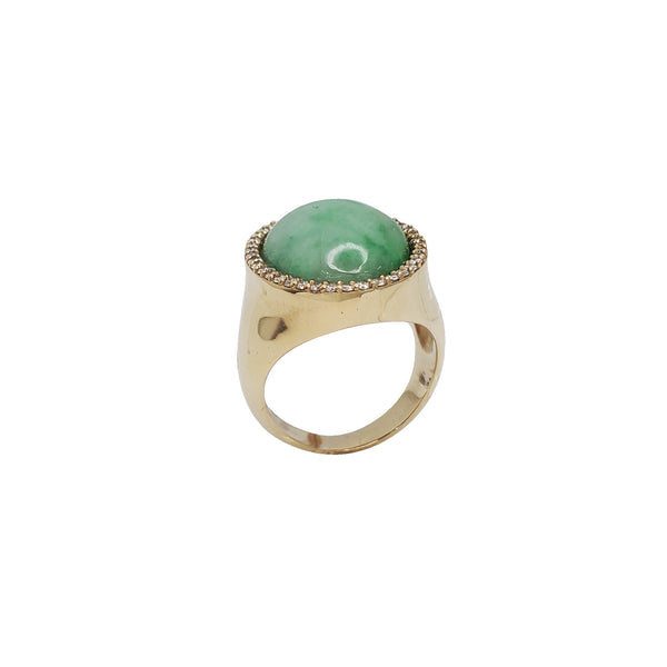 Diamond Jade Ring (14K)