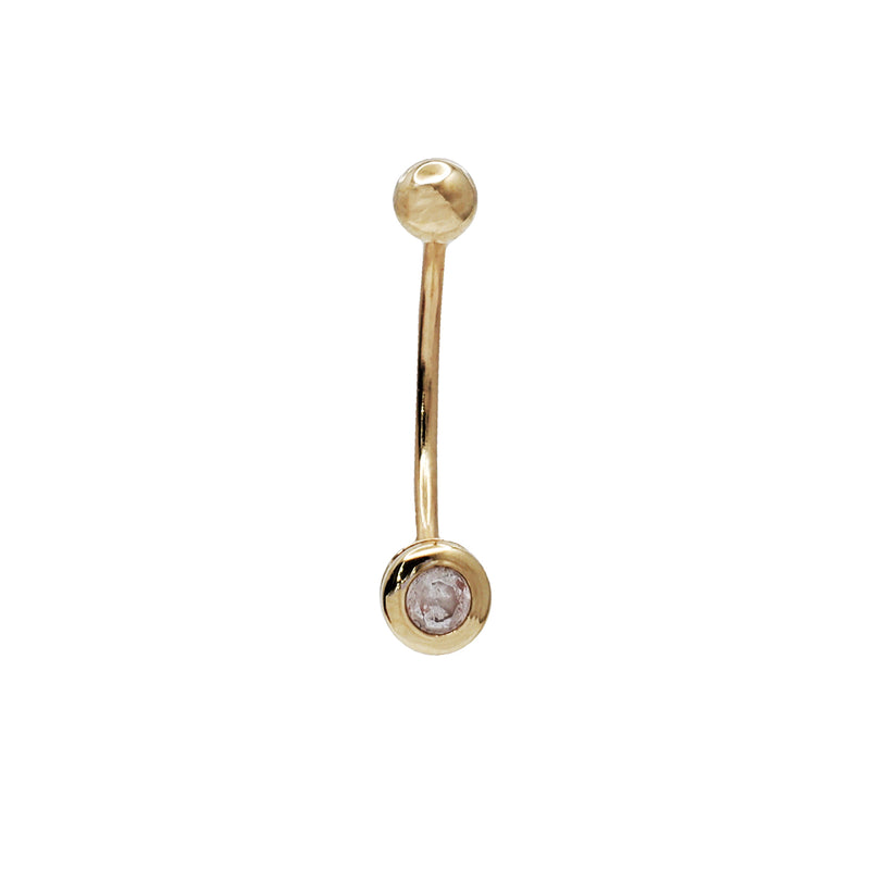 Zirconia Bezel Body Jewelry (14K)