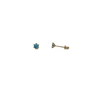Round Zirconia Stud Earring (14K)