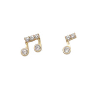 Musical Note Stud Earring（14K）