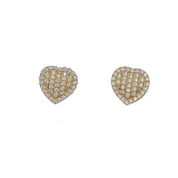 Iced-Out Heart Stud Earring (14K)