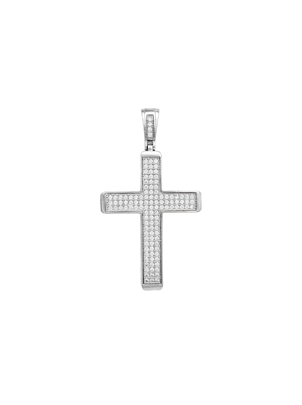 Cubic Zirconia Cross Pendant (Silver)