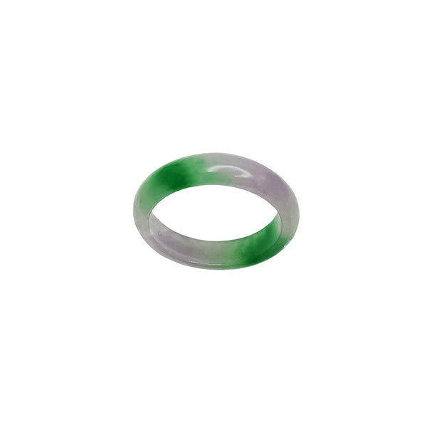 Green & Light Purple Jade Ring