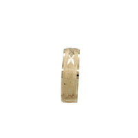 [4.5 毫米] 钻石切割 X 设计结婚戒指 (14K)