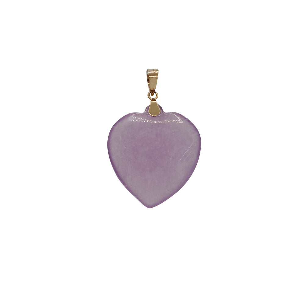 Purple Heart Jade Pendant (14K)