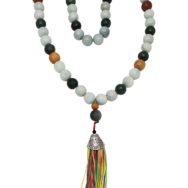 Jade Prayer Bead Necklace