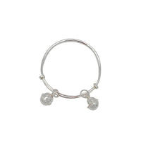 Diamond-Cut Baby Bangle (Silver)